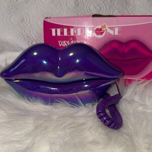 Purple Lip-Shaped Telephone